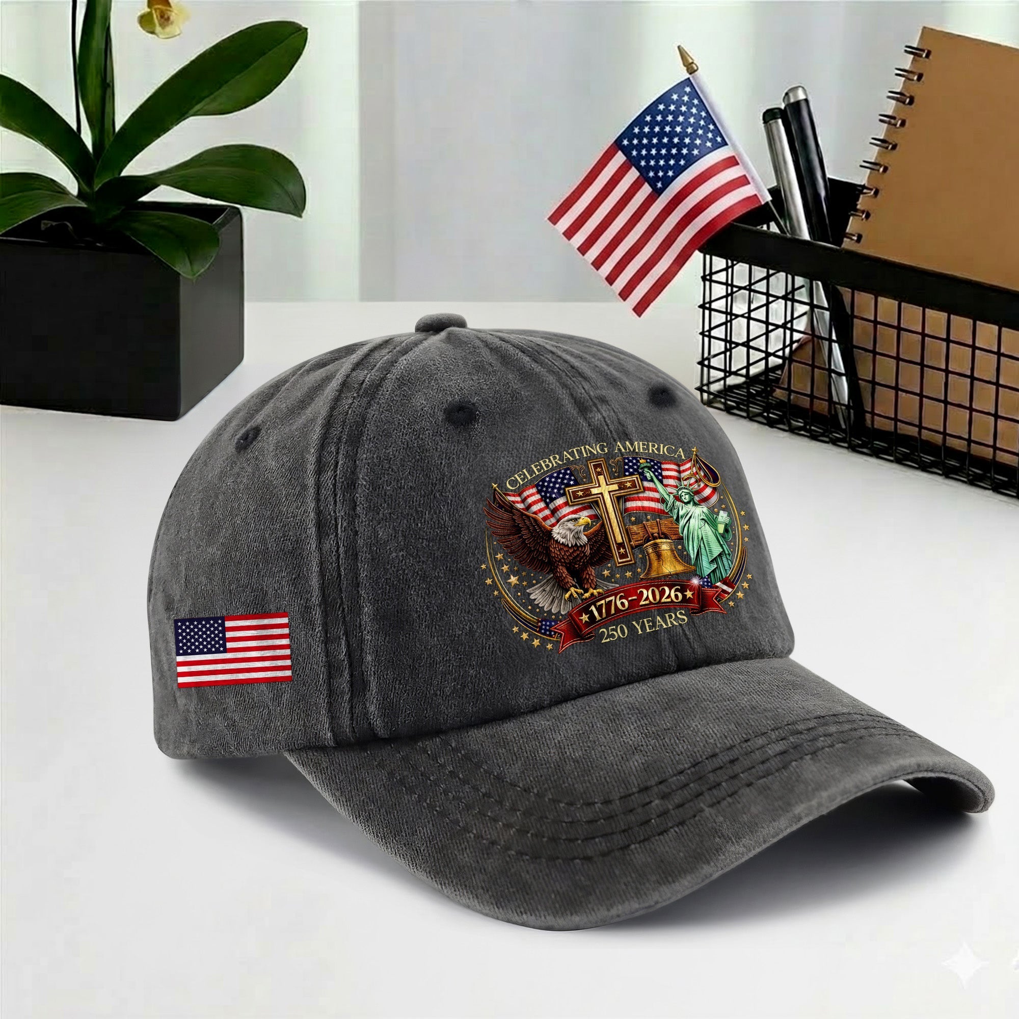 Faith Freedom America 250 Baseball Cap - 250th Anniversary Patriotic USA Hat 1776-2026 Gift