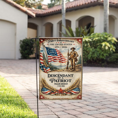 Personalized 1776-2026 USA 250th Anniversary Flag - Custom Thin Red Line Firefighter Brave Fire Dept Half Round Fan Banner Patriotic Bunting Flag