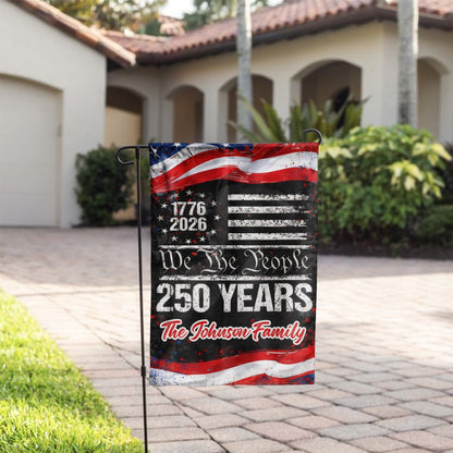 Personalized 1776-2026 USA 250th Anniversary Flag - Custom Thin Blue Line Police Law Enforcement Back The Blue Half Round Fan Banner Patriotic Bunting Flag