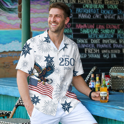 Patriotic Statue of Liberty 1776–2026 - USA 250th Anniversary Hawaiian Shirt