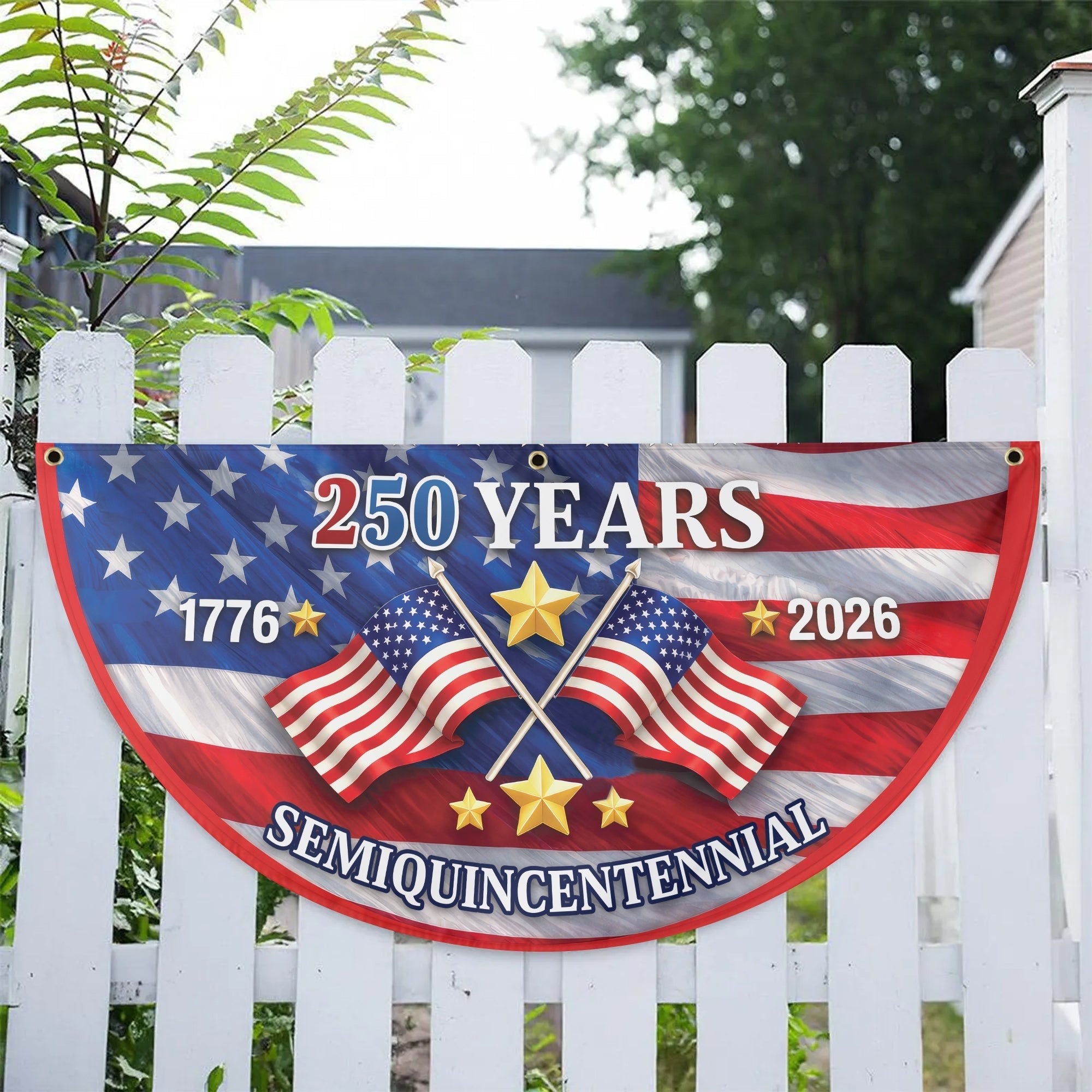 USA 250th Anniversary American Flag, Patriotic 1776 2026 Semiquincentennial Decor