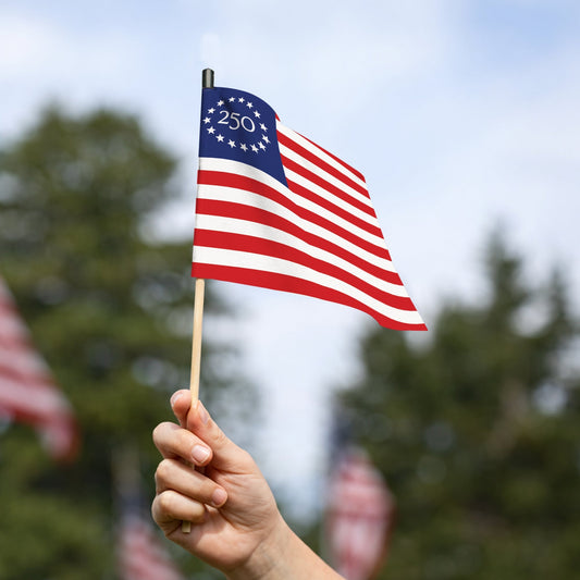 America's 250th Anniversary Handheld Flag - Betsy Ross Flag