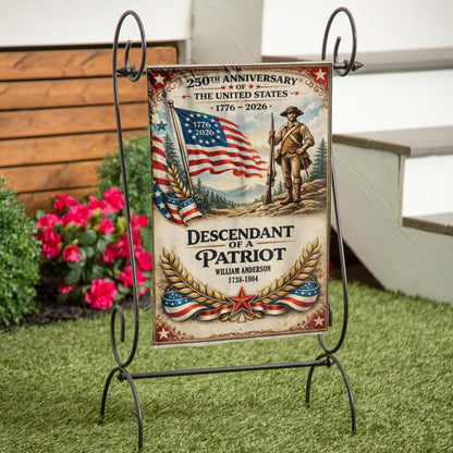 Personalized 1776-2026 USA 250th Anniversary Flag - Custom Thin Red Line Firefighter Brave Fire Dept Half Round Fan Banner Patriotic Bunting Flag