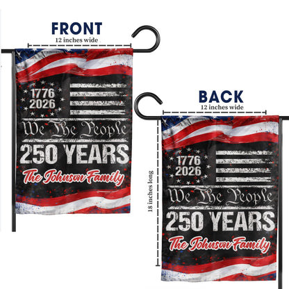 Personalized 1776-2026 USA 250th Anniversary Flag - Custom Thin Blue Line Police Law Enforcement Back The Blue Half Round Fan Banner Patriotic Bunting Flag