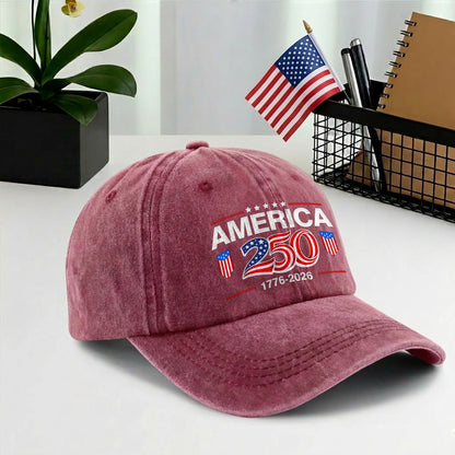 America 250 Baseball Cap 250th Anniversary USA Hat - Patriotic Vintage Cap 1776-2026 Independence Day Gift