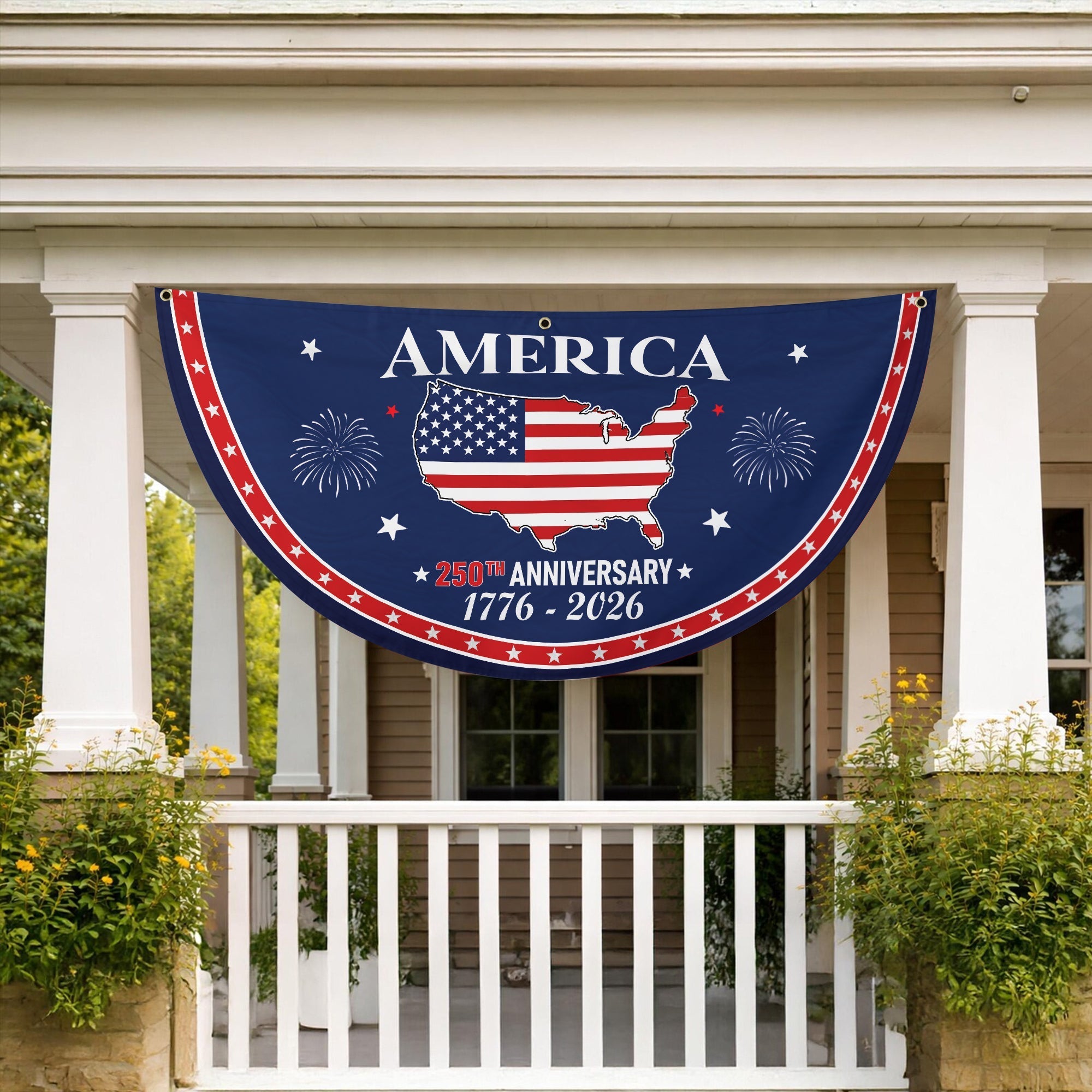 250th Anniversary American American Flag 250th Anniversary Celebration Flag – USA Map with Fireworks DesignFlag Eagle Banner – Celebrate America’s Legacy