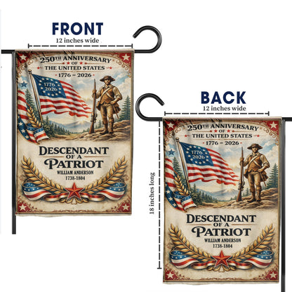 Personalized 1776-2026 USA 250th Anniversary Flag - Custom Thin Red Line Firefighter Brave Fire Dept Half Round Fan Banner Patriotic Bunting Flag