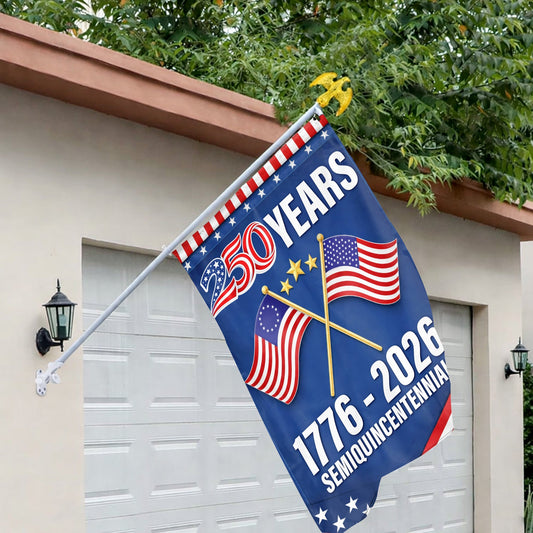 American Flag 250th Anniversary Garden Flag 1776-2026 Patriotic USA Yard Flag, Semiquincentennial Decor