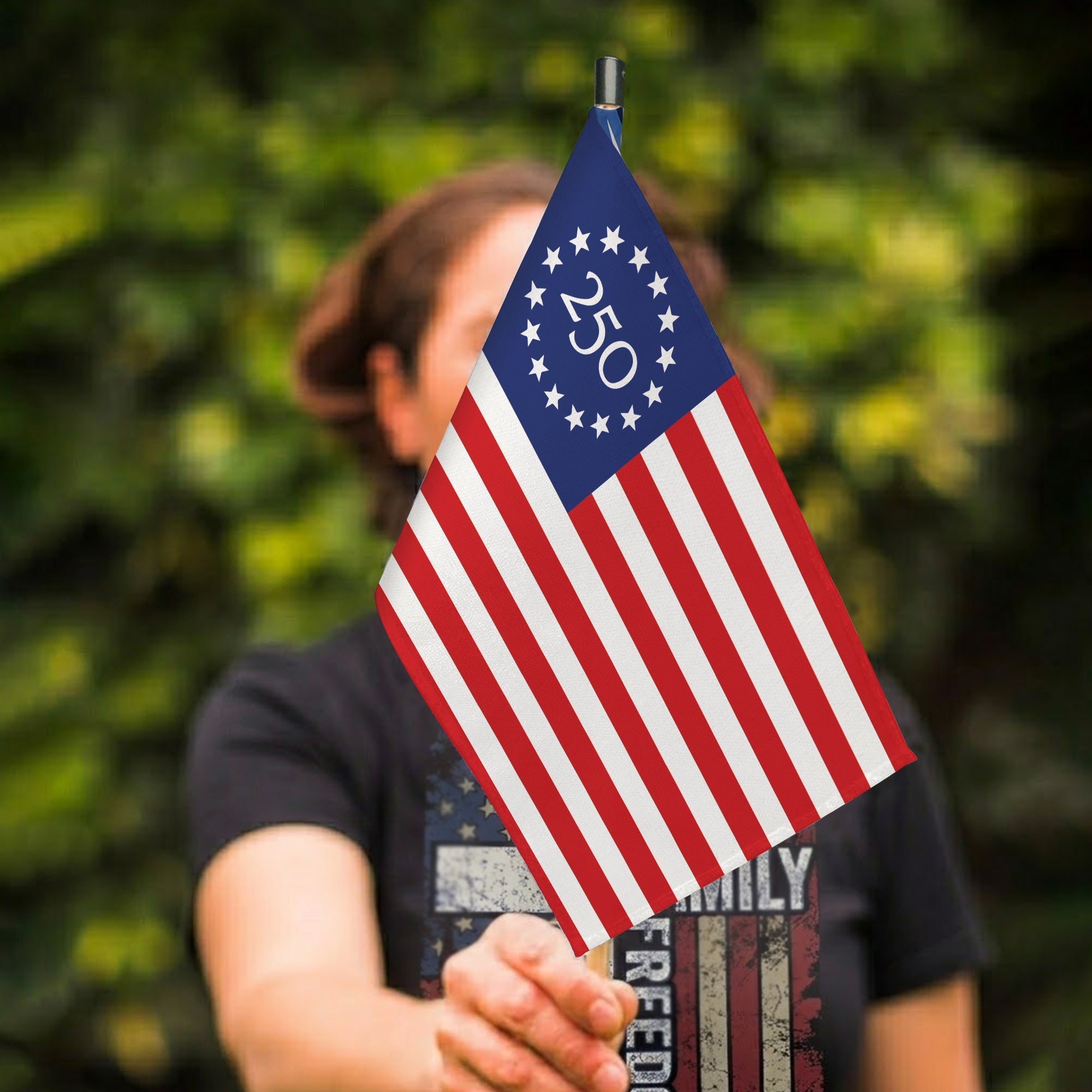 America's 250th Anniversary Handheld Flag - Betsy Ross Flag