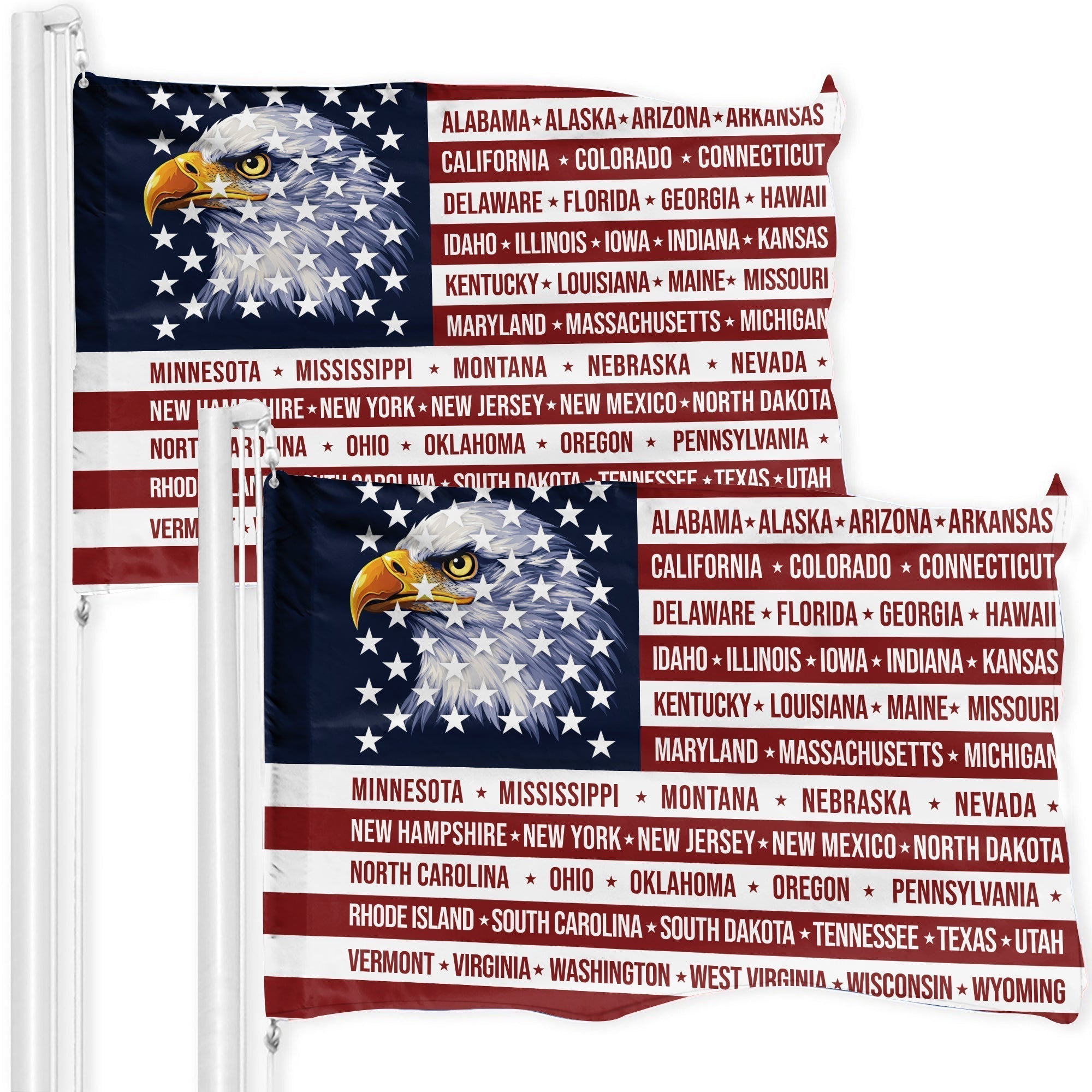Patriotic 250th Anniversary 1776 2026 United States of America Semiquincentennial Grommet Flag