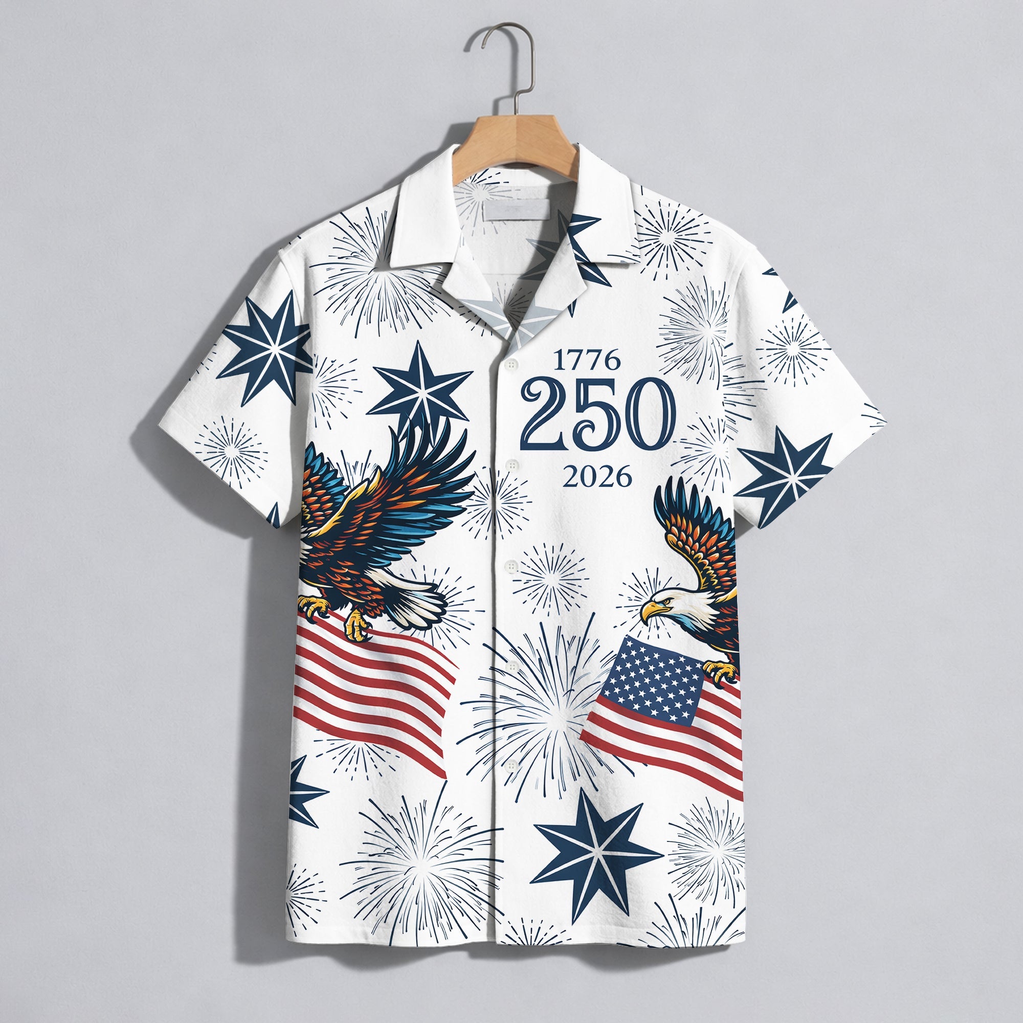 Patriotic Statue of Liberty 1776–2026 - USA 250th Anniversary Hawaiian Shirt