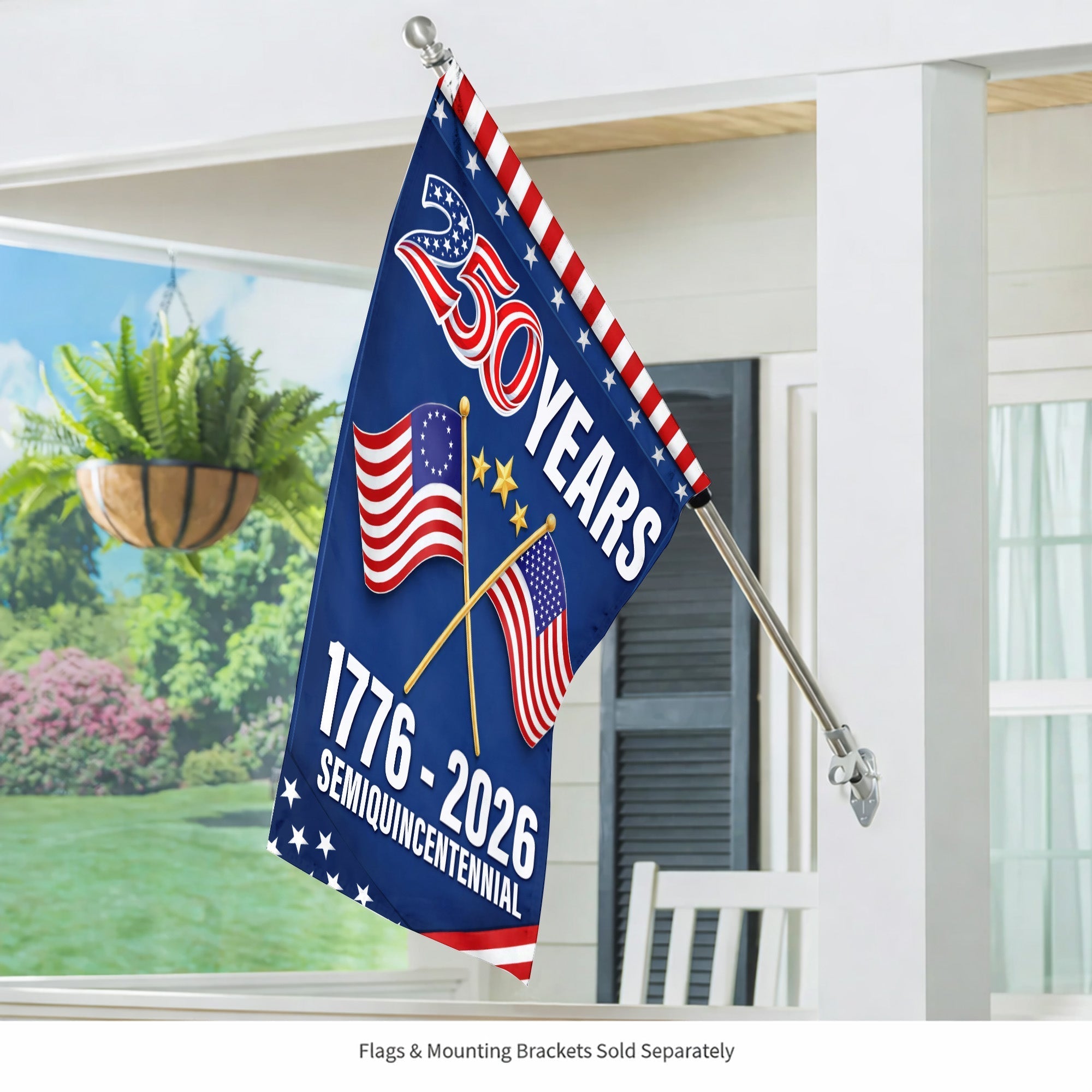 American Flag 250th Anniversary Garden Flag 1776-2026 Patriotic USA Yard Flag, Semiquincentennial Decor