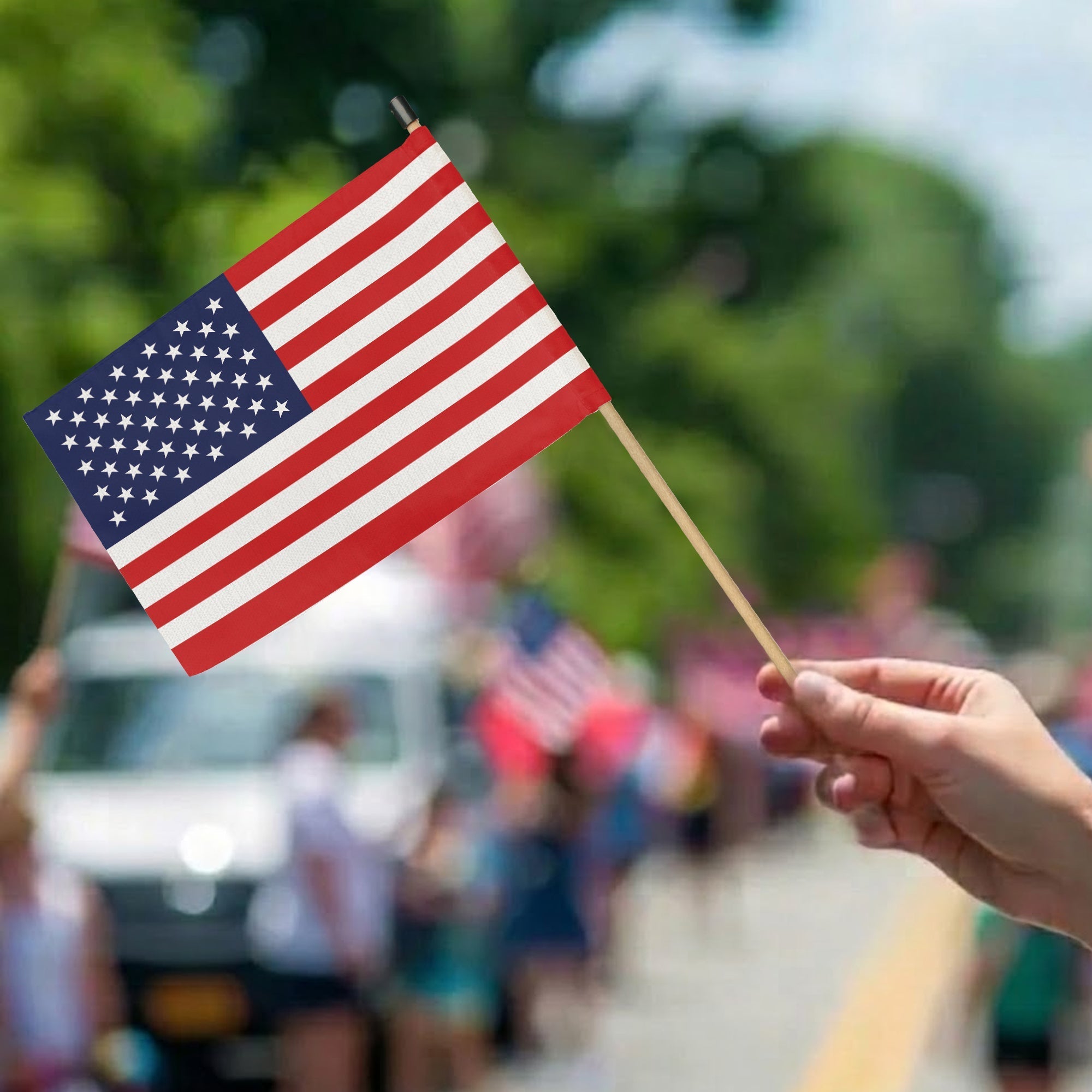 250th Anniversary USA Handheld Flag 1776-2026, Perfect for Independence Day