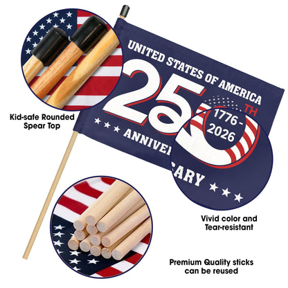 USA Flag Design for 250th Anniversary – Handheld Flag Semiquincentennial