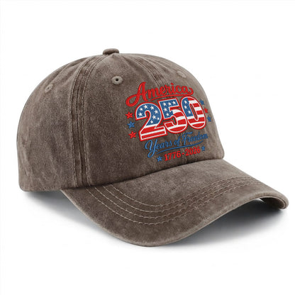 America 250 250th Anniversary Baseball Cap - 1776-2026 Years of Freedom Patriotic Hat