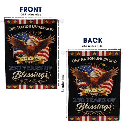 Eagle Design 250th Anniversary American Flag – One Nation Under God, 1776-2026