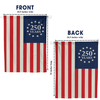 America 250th Anniversary Flag – Patriotic 250 Years USA Garden Flag for Outdoor Decoration