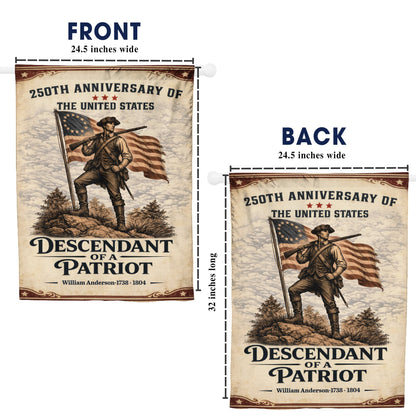 Personalized 1776-2026 USA 250th Anniversary Flag - Custom Scales of Justice Law Order American Eagle Half Round Fan Banner Patriotic Bunting Flag