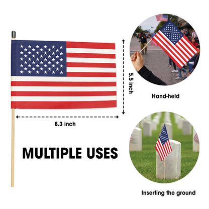 250th Anniversary USA Handheld Flag 1776-2026, Perfect for Independence Day