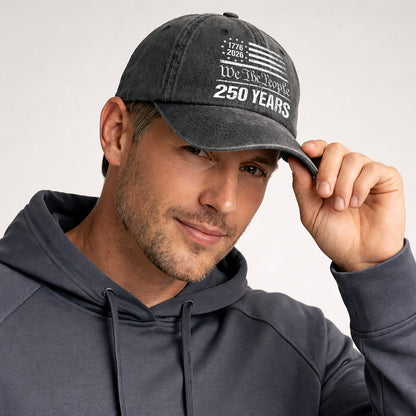 American 250th Anniversary Baseball Cap - Vintage We The People USA Flag Hat 2026