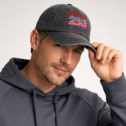 America 250 250th Anniversary Baseball Cap - 1776-2026 Years of Freedom Patriotic Hat