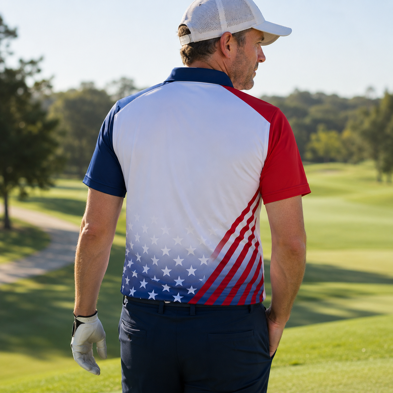 America 250th Anniversary Polo Shirt, 1776-2026 Semiquincentennial Patriotic Golf Shirt