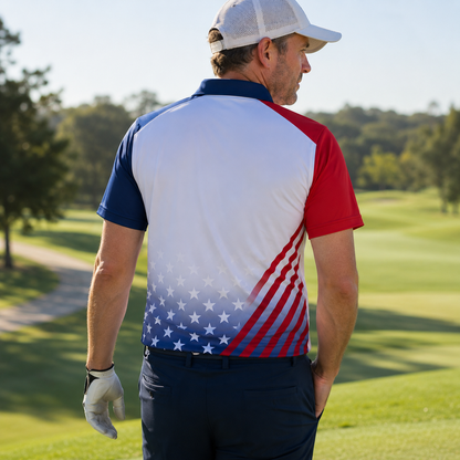 America 250th Anniversary Polo Shirt, 1776-2026 Semiquincentennial Patriotic Golf Shirt