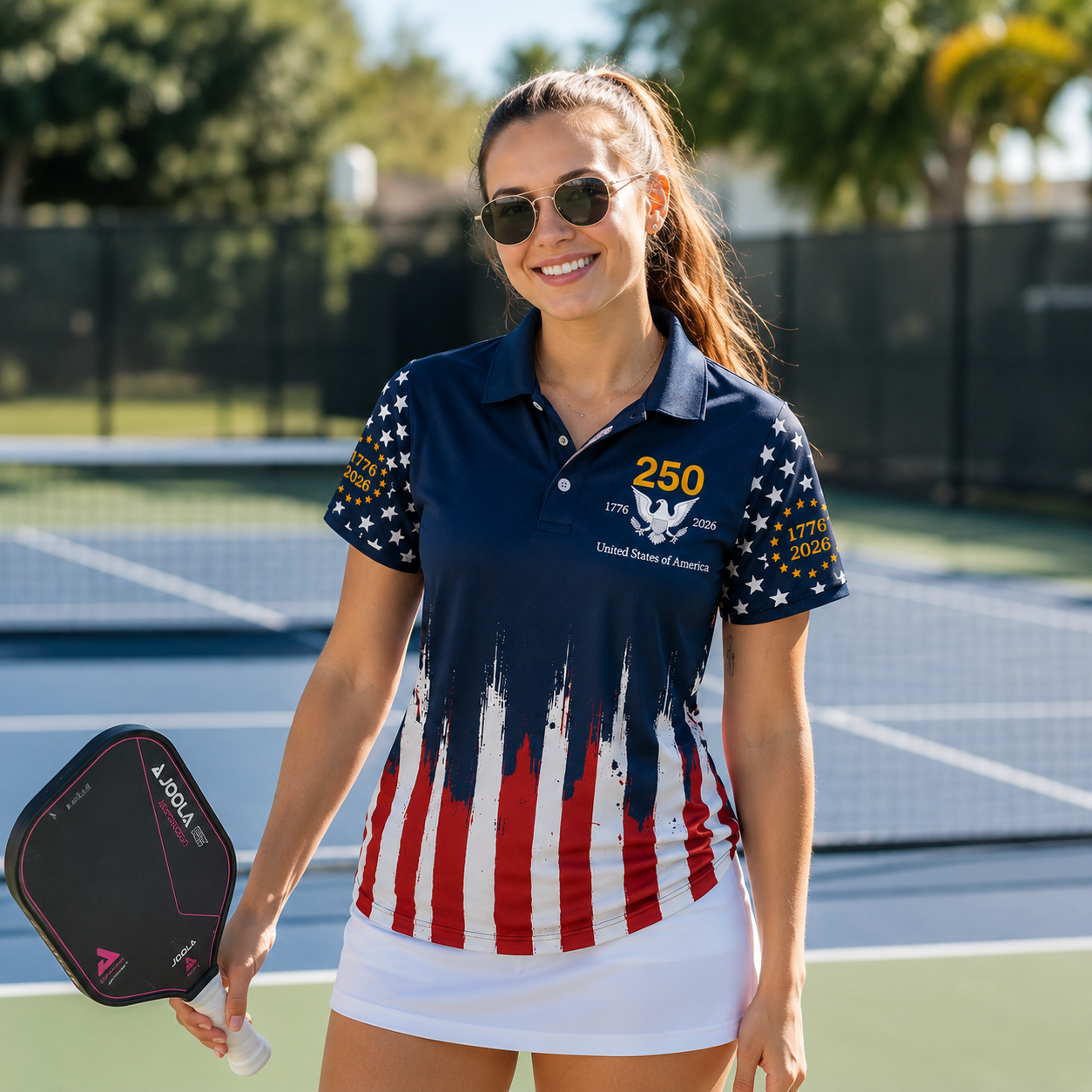 Patriotic USA 250th Anniversary 1776-2026 Polo Shirt