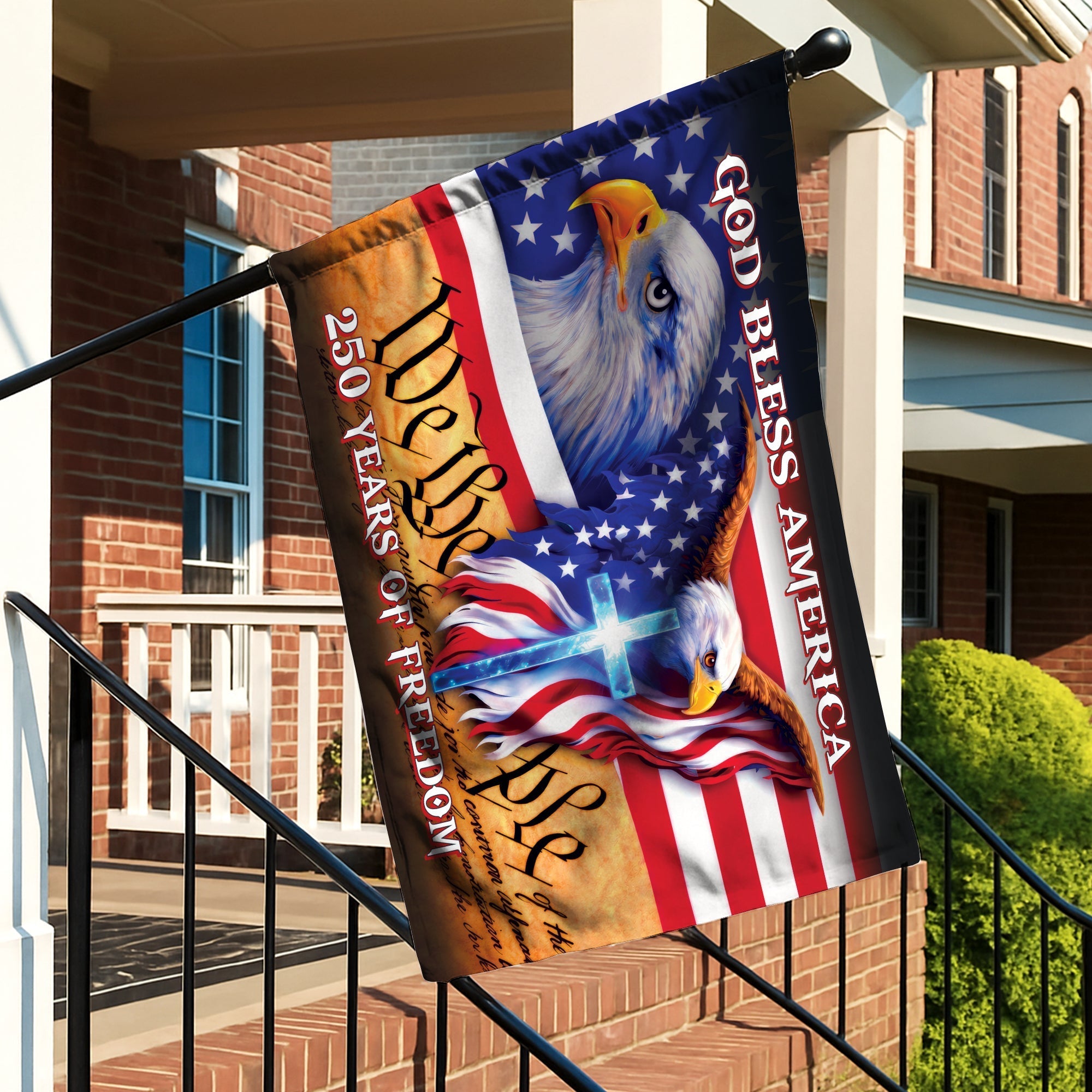 250 Years of Freedom Flag, We the People, God Bless America Grommet Flag