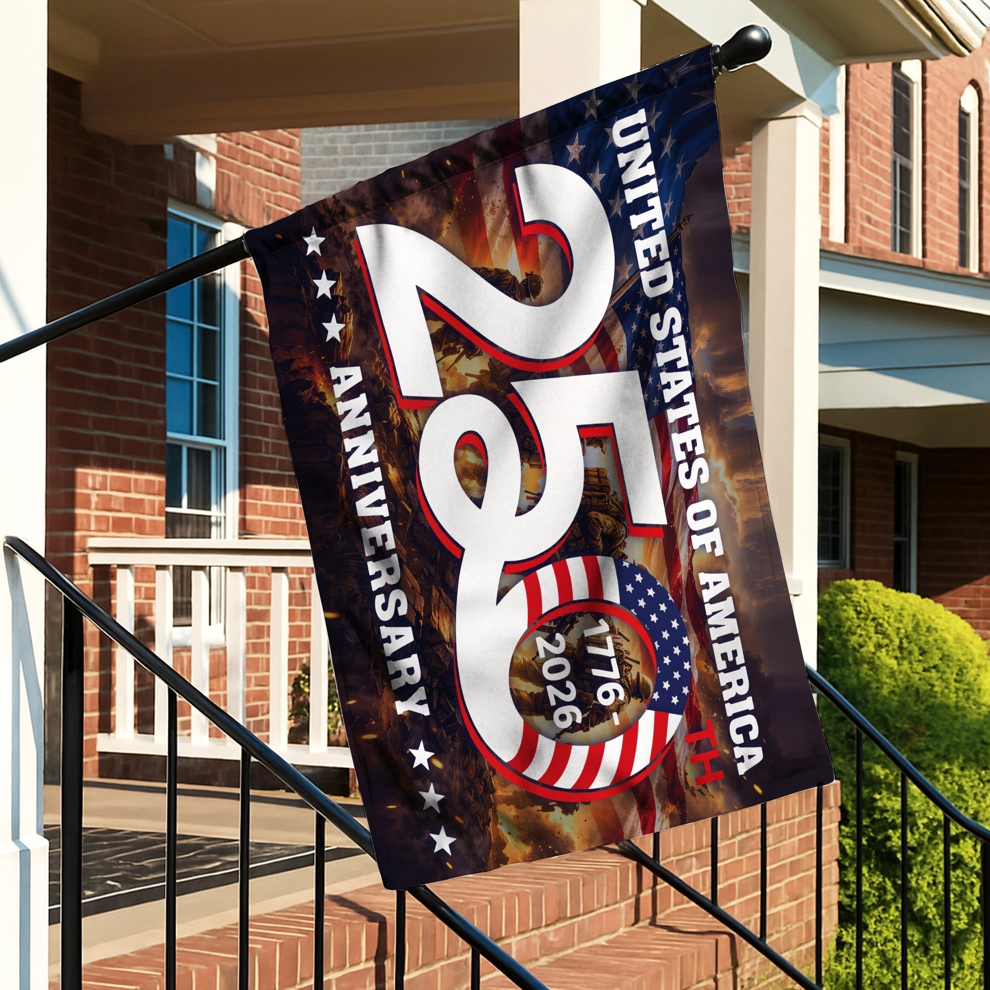 250th Anniversary 1776 2026 United States of America Semiquincentennial Grommet Flag