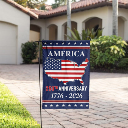 Eagle Design 250th American Flag 250th Anniversary Yard Flag – USA Map Design for 1776-2026