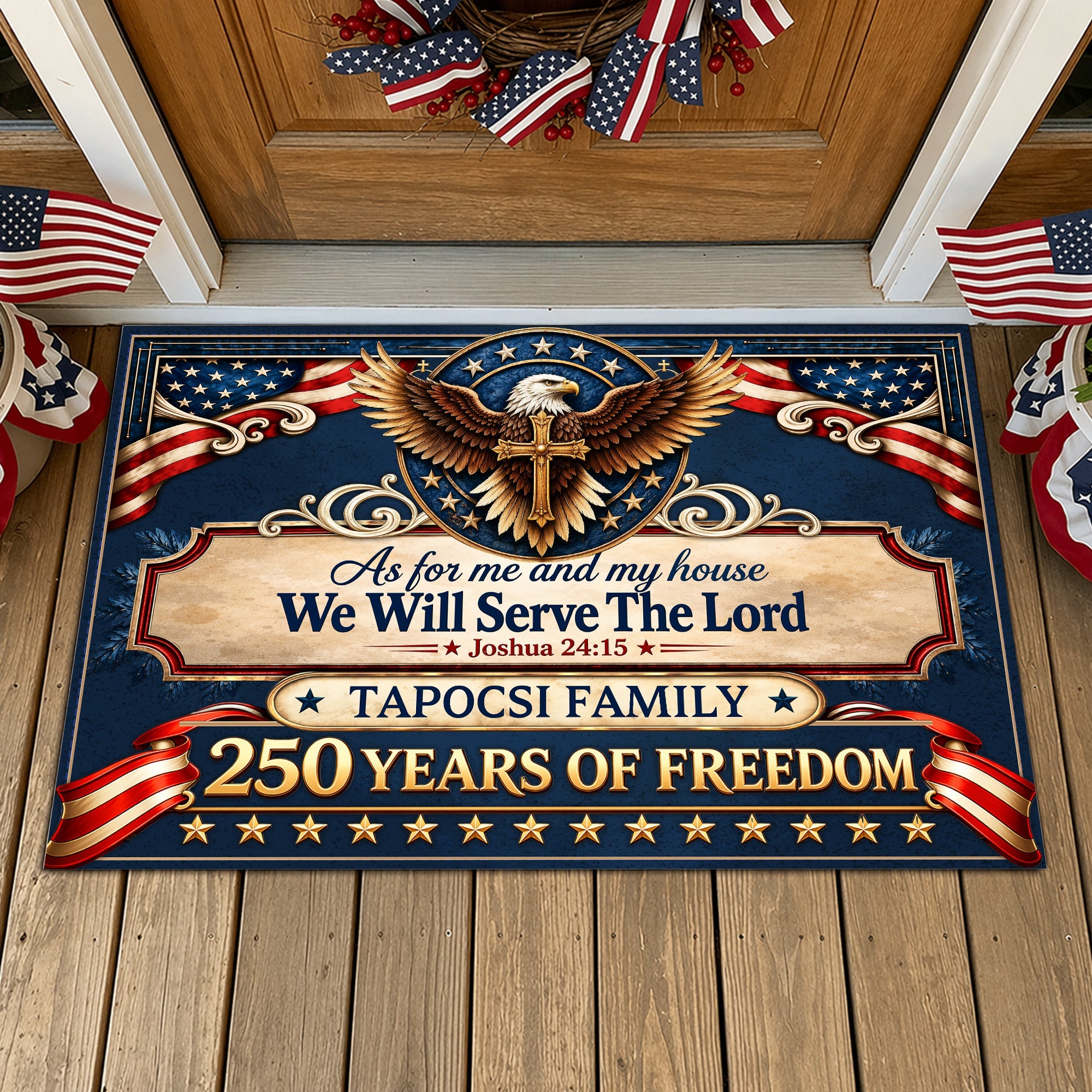 Personalized Doormat - As For Me And My House We Will Serve The Lord