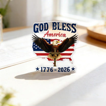 America 250 Patriotic Acrylic Pins – Gold Brooch Set for Jackets, Hats & Gifts