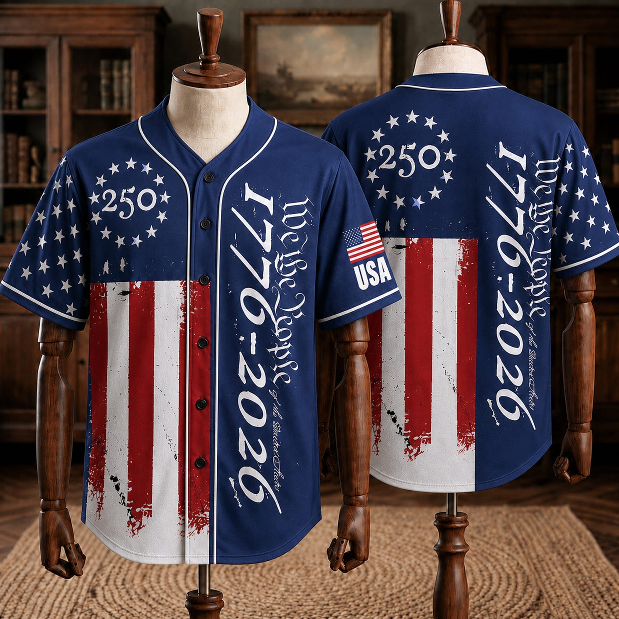 USA 250th Anniversary Horse Patriotic Baseball Jersey | Vintage 1776–2026 American Freedom Shirt