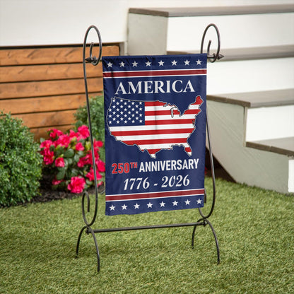 Eagle Design 250th American Flag 250th Anniversary Yard Flag – USA Map Design for 1776-2026