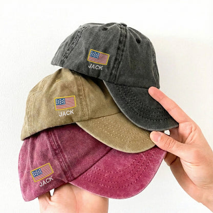 Patriotic 250th Anniversary Cap, Custom Embroidered USA Eagle Baseball Hat