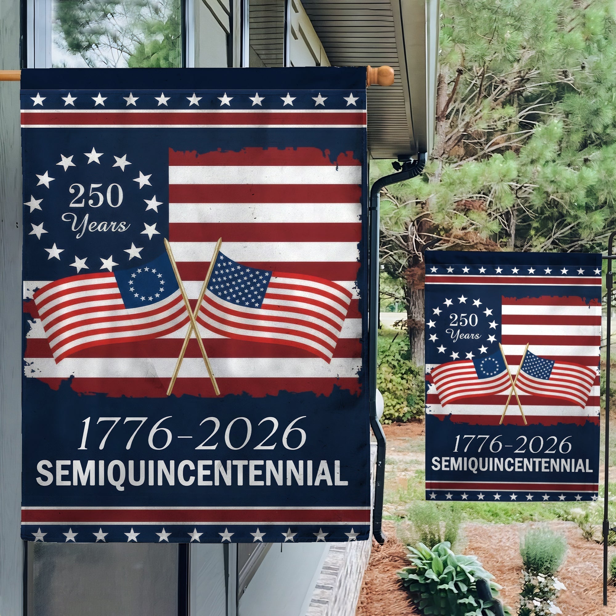 American Flag - America 250th Anniversary Semiquincentennial Decorative Flag