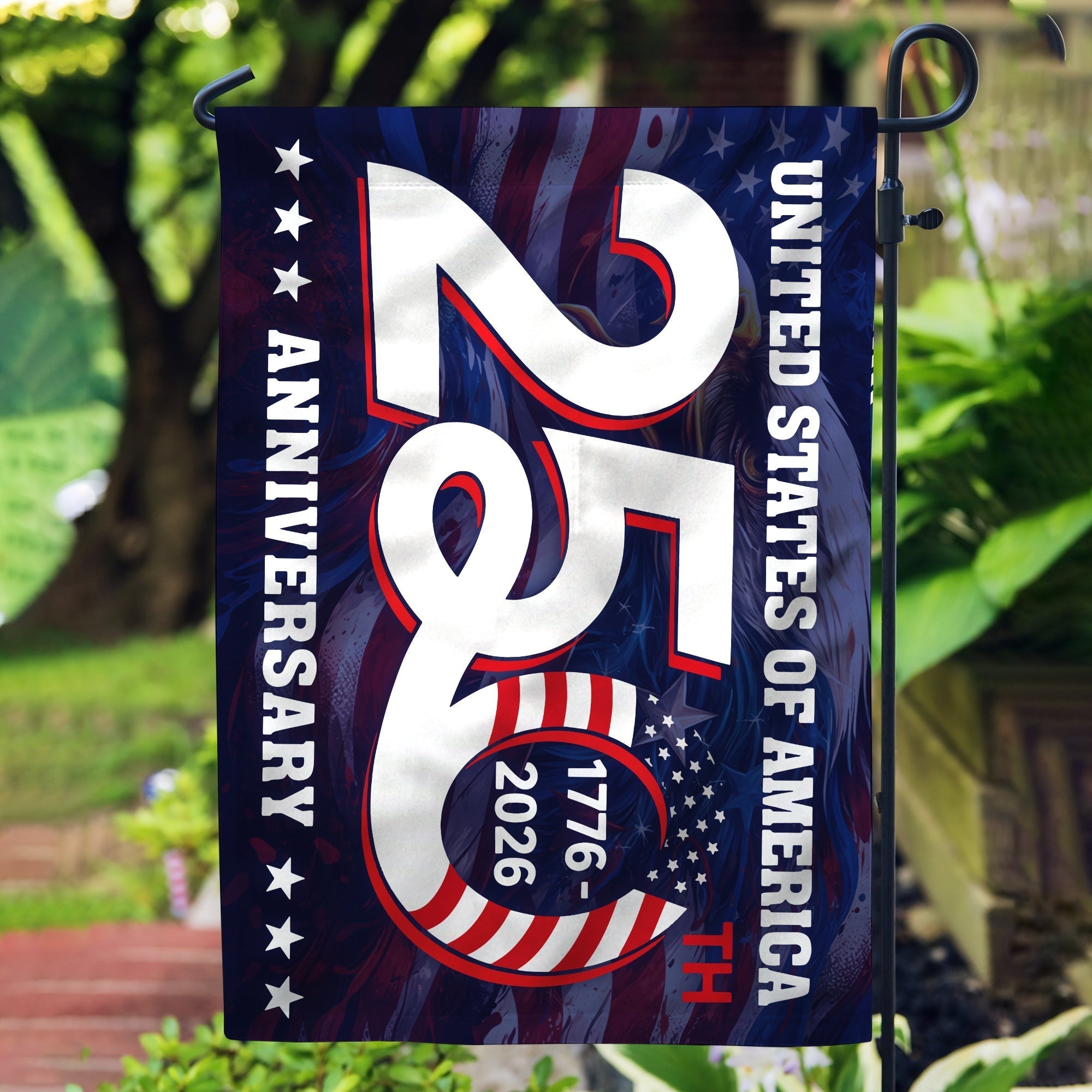 250th Anniversary 1776 2026 United States of America Semiquincentennial Grommet Flag