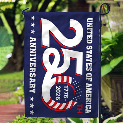 Patriotic 250th Anniversary 1776 2026 United States of America Semiquincentennial Grommet Flag