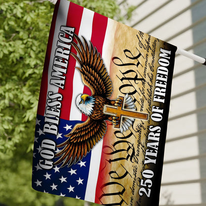 Patriotic 250th Anniversary 1776 2026 United States of America Semiquincentennial Grommet Flag