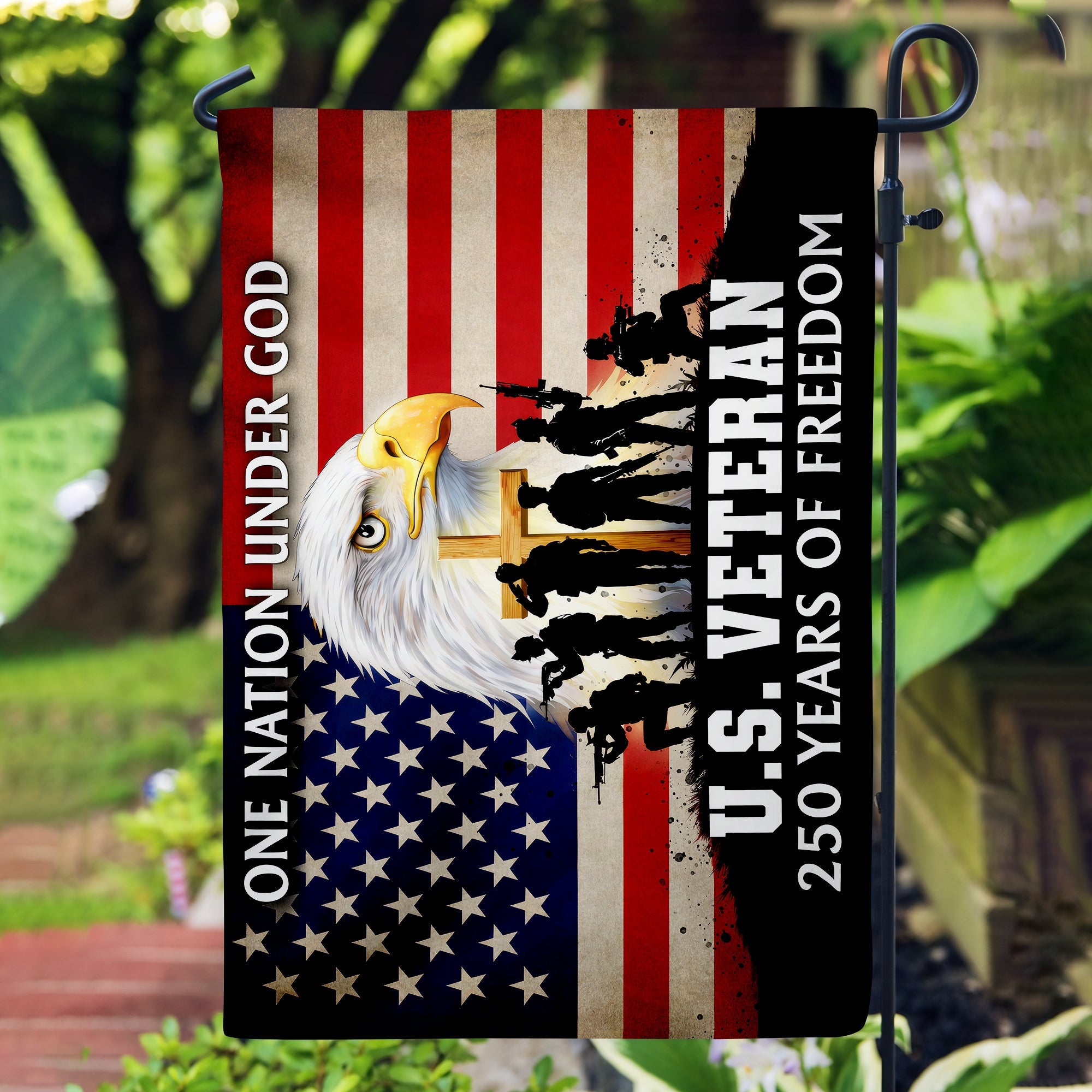 Patriotic 250th Anniversary 1776 2026 United States of America Semiquincentennial Grommet Flag