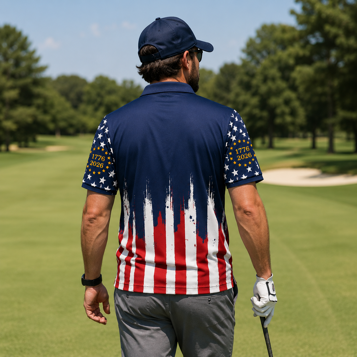 Patriotic USA 250th Anniversary 1776-2026 Polo Shirt
