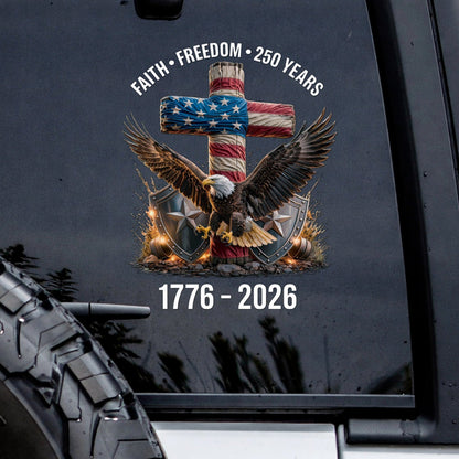 🔥 LIMITED TIME OFFER – America 250th Anniversary Patriotic UV DTF 3D Car Decal (1776–2026)