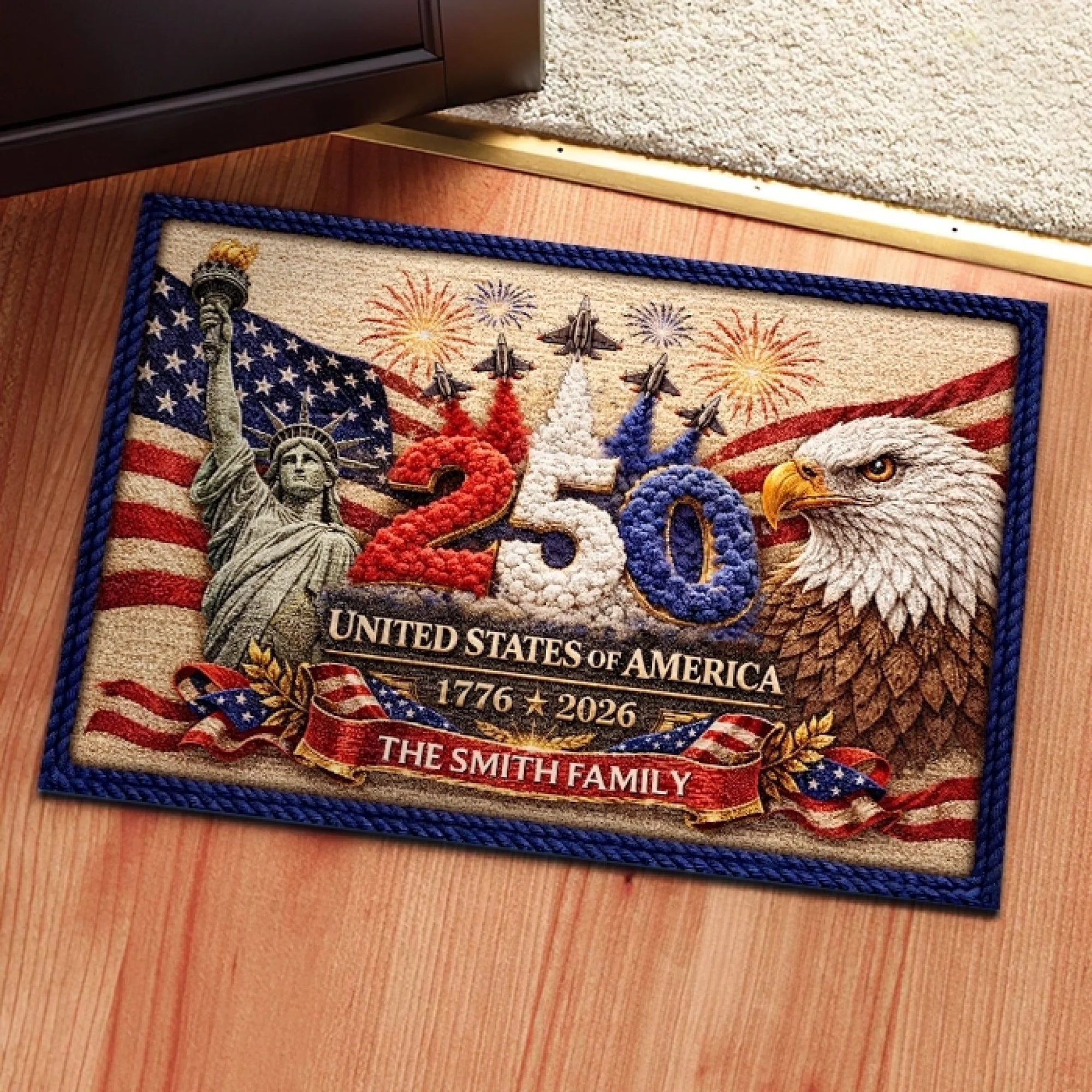 Personalized Doormat - 250th Anniversary 1776 2026 United States