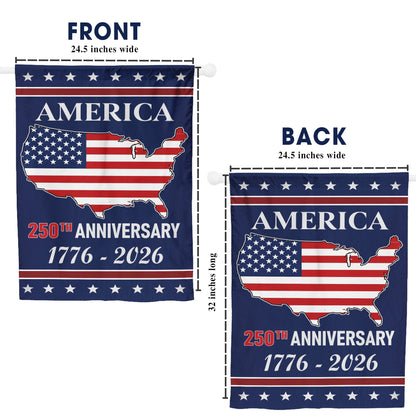 Eagle Design 250th American Flag 250th Anniversary Yard Flag – USA Map Design for 1776-2026
