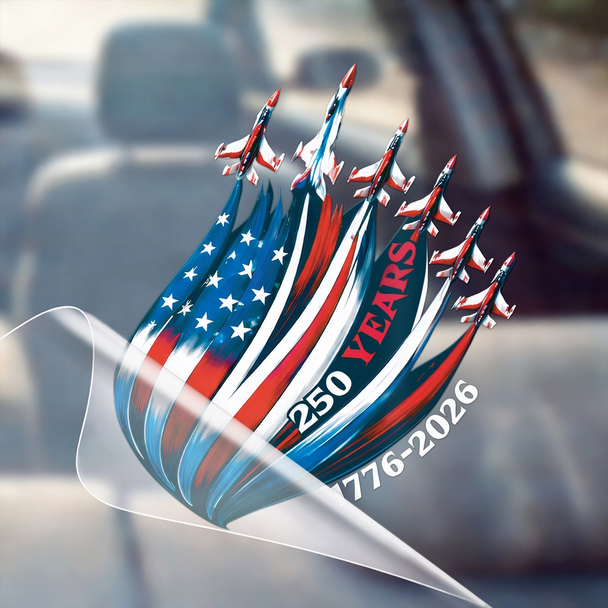 🔥 LIMITED TIME OFFER - God Bless America 250th Anniversary Christian Eagle UV DTF 3D Decal