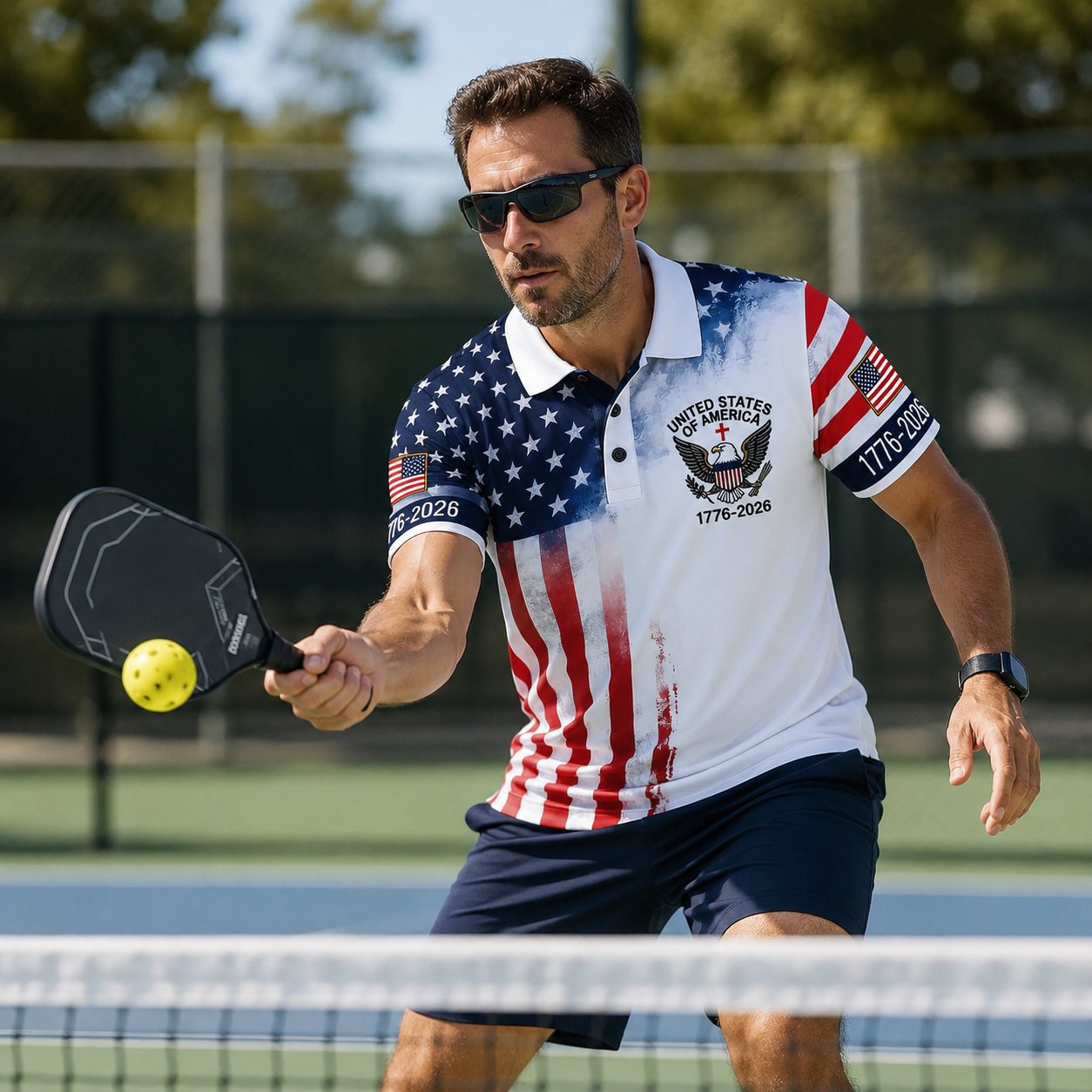 Patriotic Eagle 1776-2026 - USA 250th Anniversary Polo Shirt