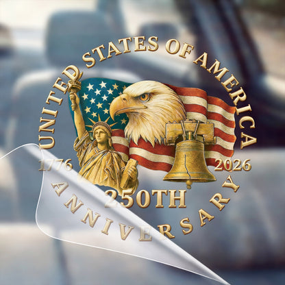 🔥 LIMITED TIME OFFER – USA Flag Eagle Liberty Bell 250th Anniversary Decal 1776-2026 Patriotic Sticker