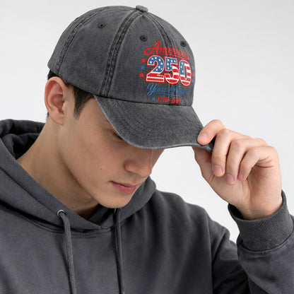 America 250 250th Anniversary Baseball Cap - 1776-2026 Years of Freedom Patriotic Hat