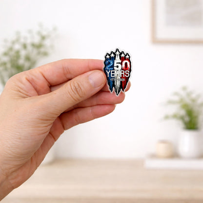 USA 250th Anniversary Freedom Shield Acrylic Pins – Gold Brooch Set for Jackets, Hats & Gifts